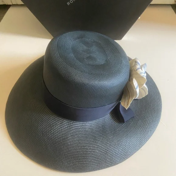 Vintage 1960s Gottliebs Navy Straw Hat - Picture 7 of 10